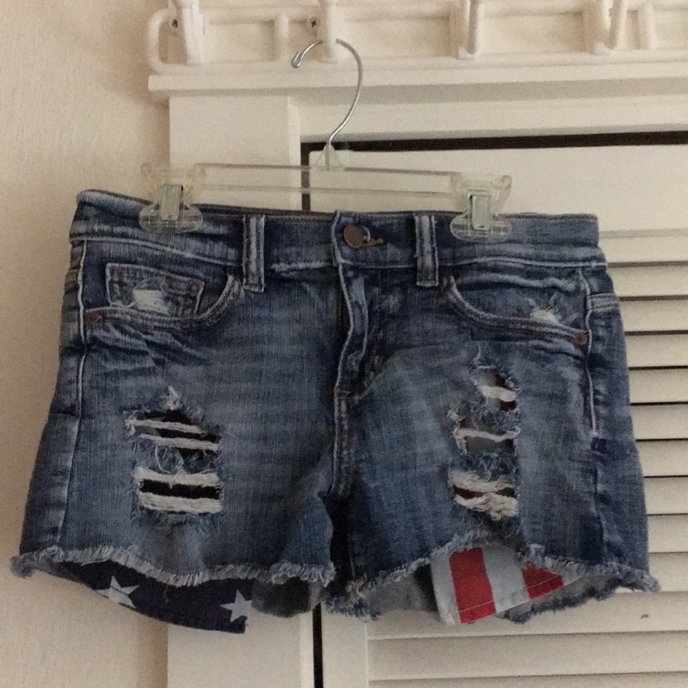 SP Black Label Denim Cutoff 4th of July Shorts